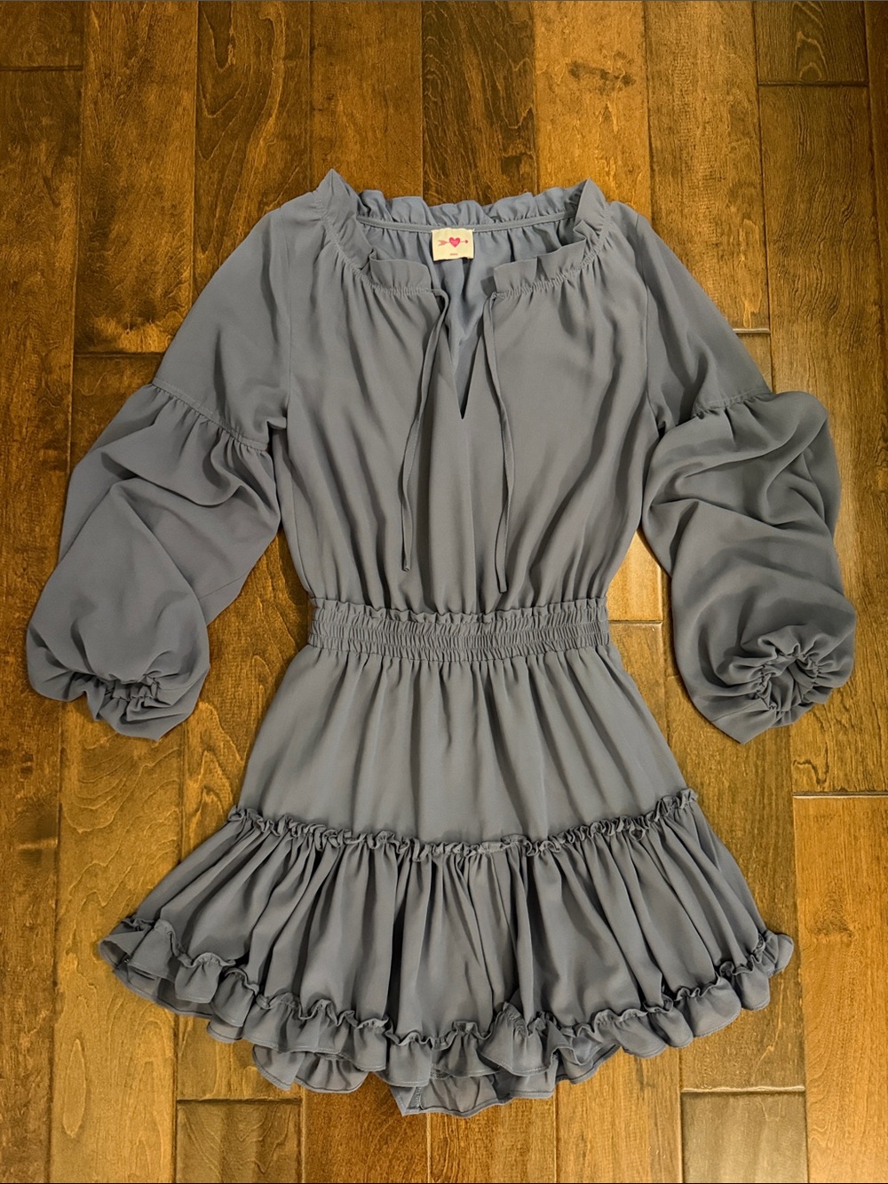 Women’s Buddy Love Smocked Waist Ruffle Dress